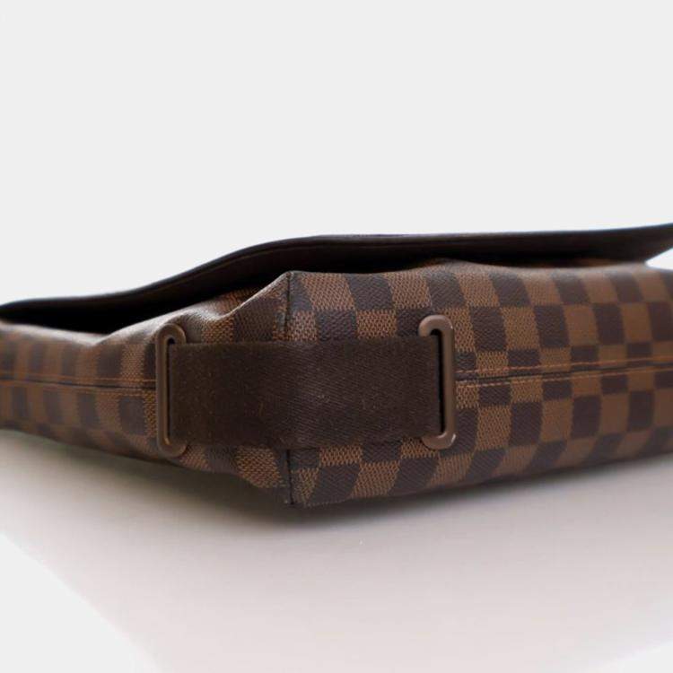 Pre Owned Louis Vuitton Brooklyn MM Brown Damier Ebene Coated Canvas Shoulder Bag