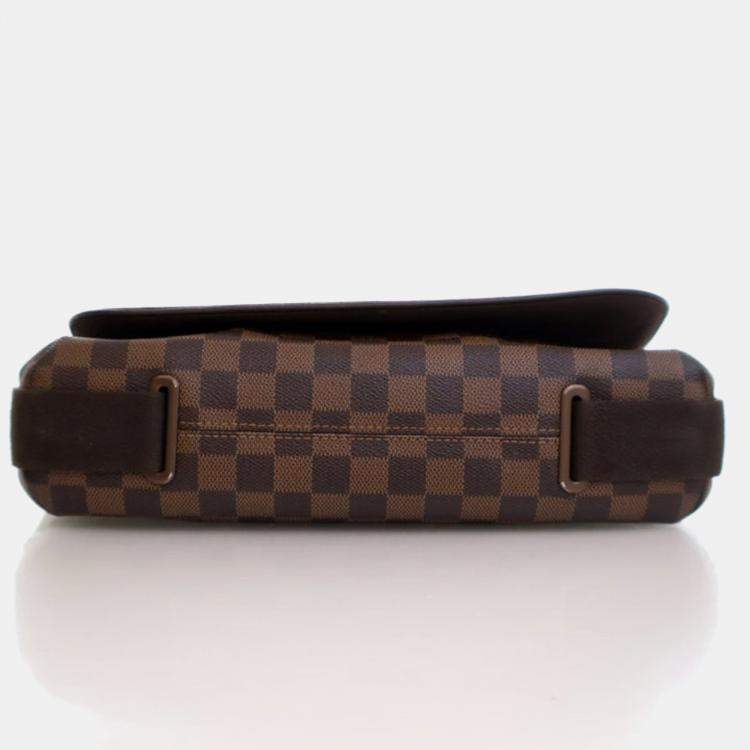 Pre Owned Louis Vuitton Brooklyn MM Brown Damier Ebene Coated Canvas Shoulder Bag