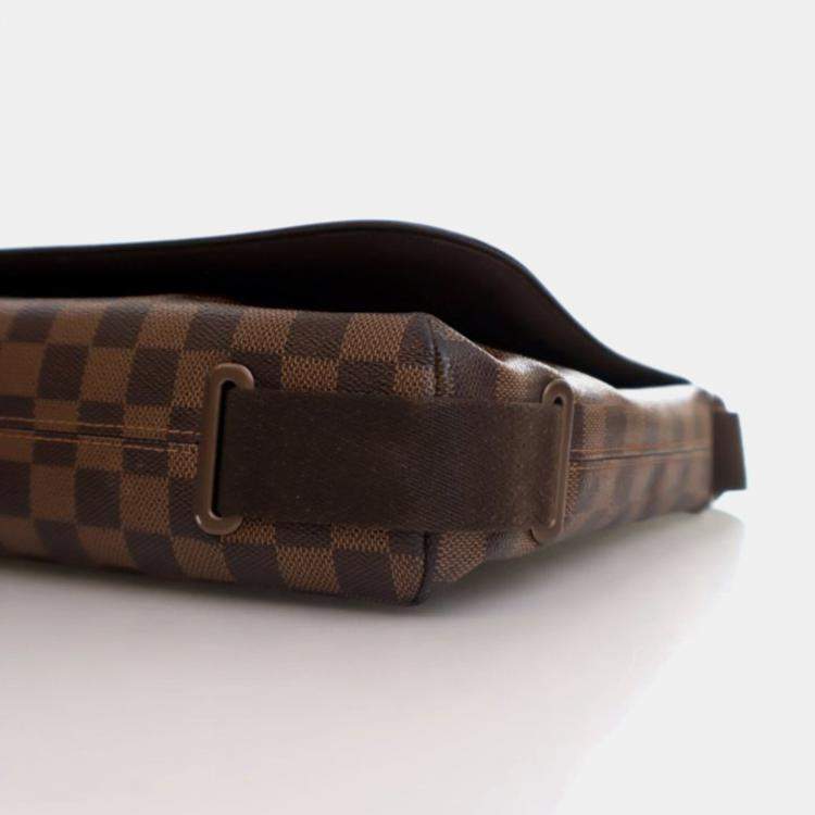 Pre Owned Louis Vuitton Brooklyn MM Brown Damier Ebene Coated Canvas Shoulder Bag