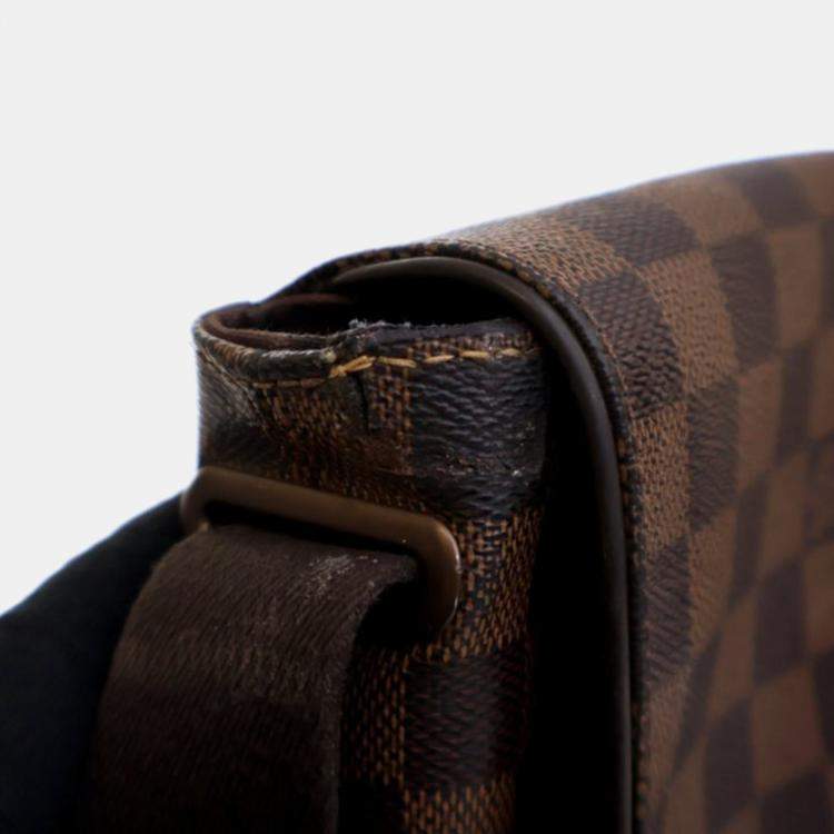 Pre Owned Louis Vuitton Brooklyn MM Brown Damier Ebene Coated Canvas Shoulder Bag
