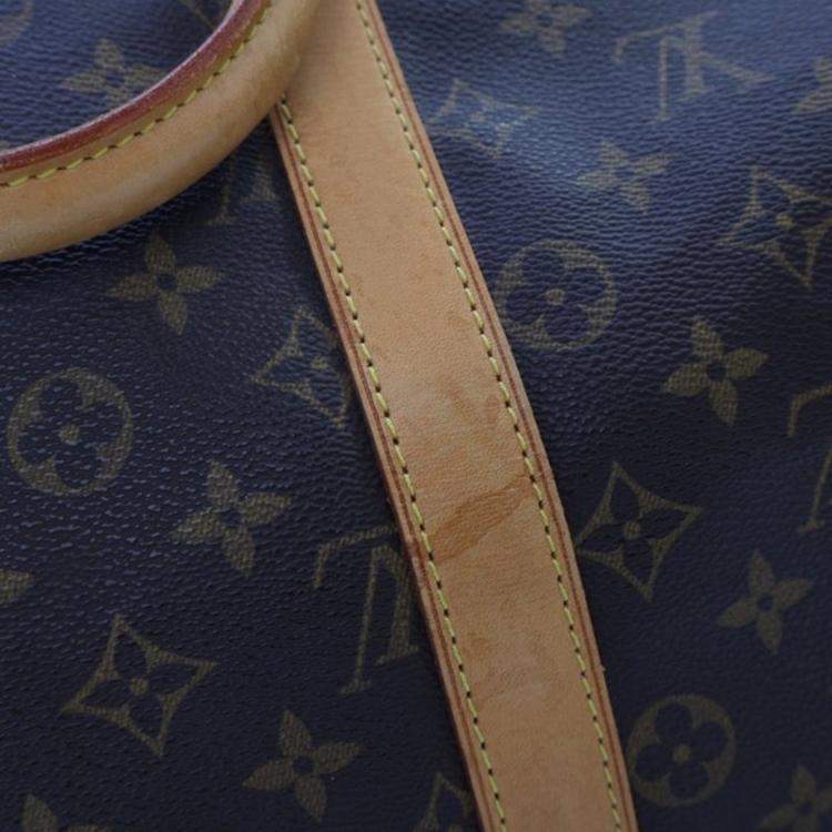 Pre Owned Louis Vuitton Keepall 45 Brown Monogram Coated Canvas Travel Bag