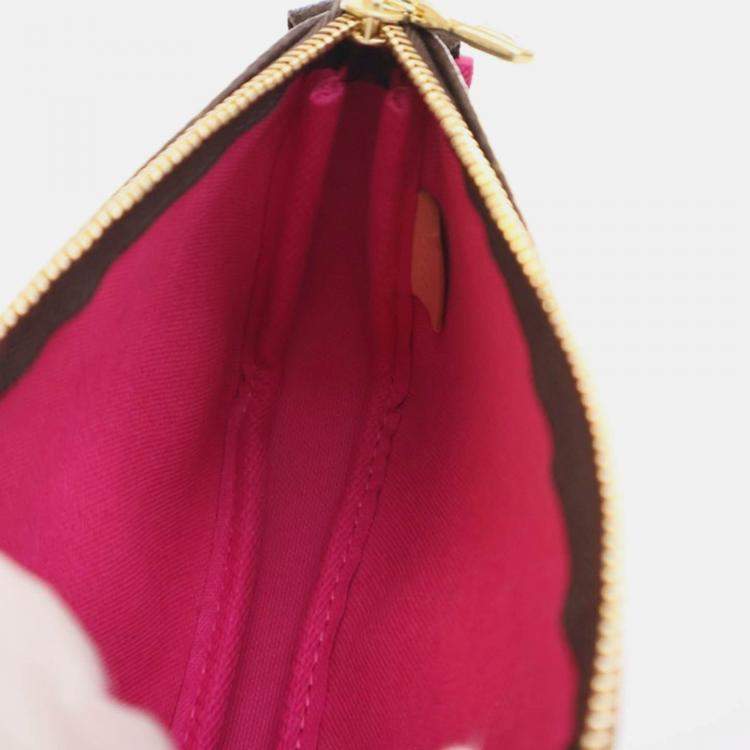 Pre Owned Louis Vuitton Christmas Animation Mini Pochette Monogram Canvas Bag