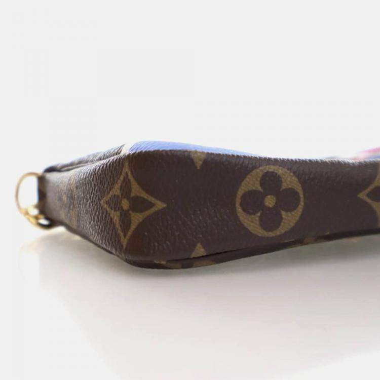 Pre Owned Louis Vuitton Christmas Animation Mini Pochette Monogram Canvas Bag