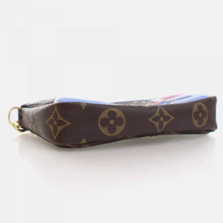 Pre Owned Louis Vuitton Christmas Animation Mini Pochette Monogram Canvas Bag