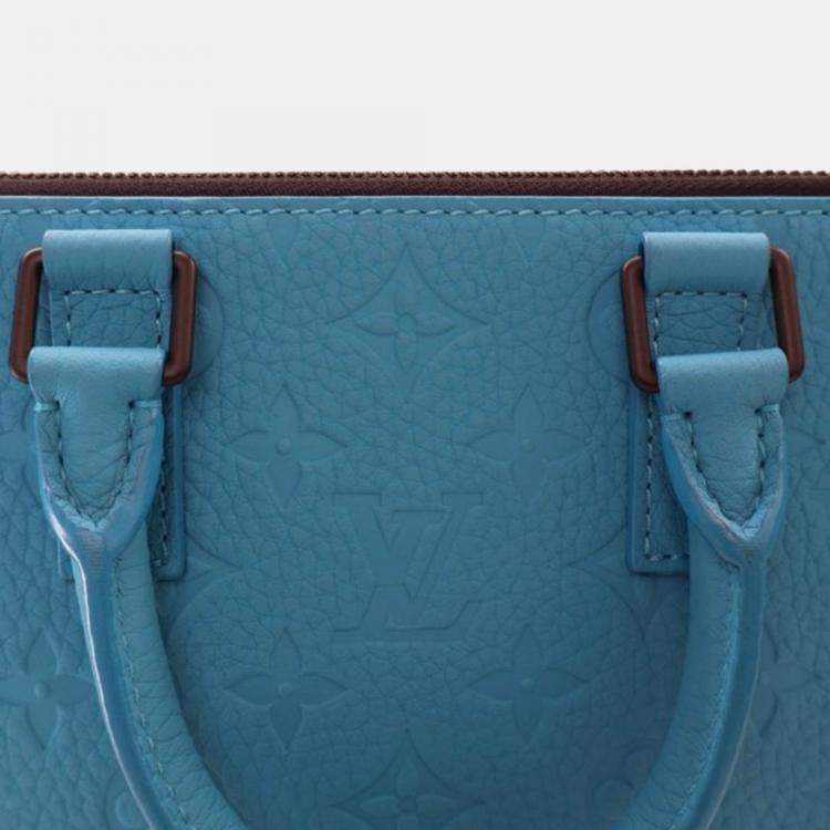 Pre Owned Louis Vuitton Sac Plat Monogram Taurillon Leather Tote Bag