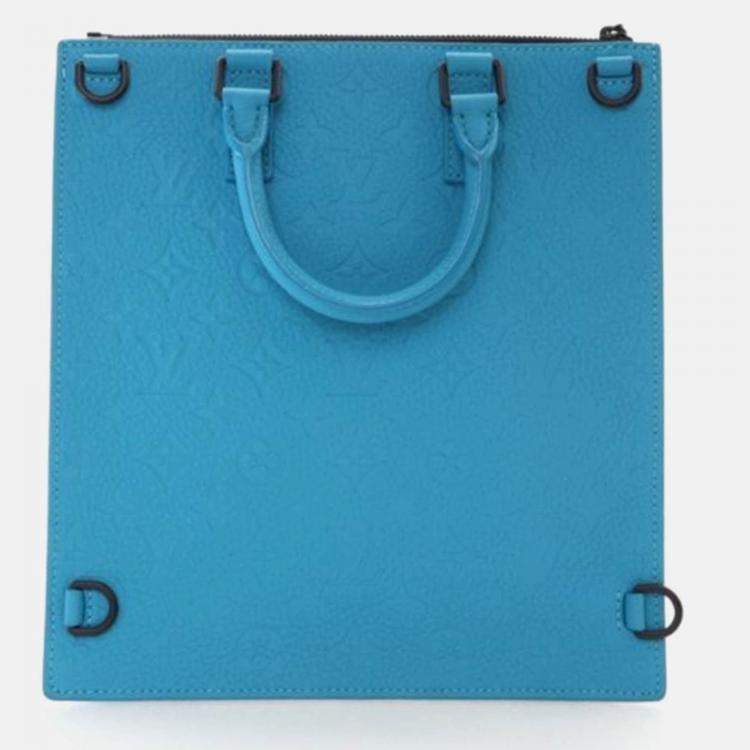 Pre Owned Louis Vuitton Sac Plat Monogram Taurillon Leather Tote Bag