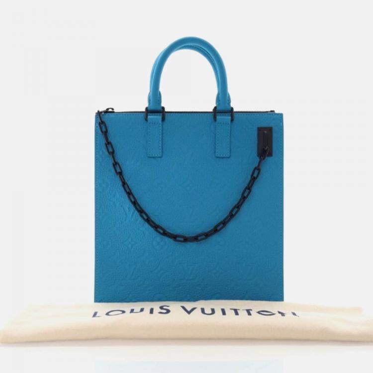 Pre Owned Louis Vuitton Sac Plat Monogram Taurillon Leather Tote Bag
