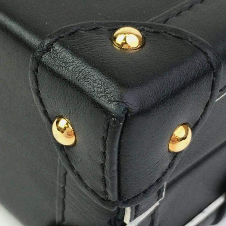 Pre Owned Louis Vuitton Petite Malle Black Monogram Canvas Clutch Bag
