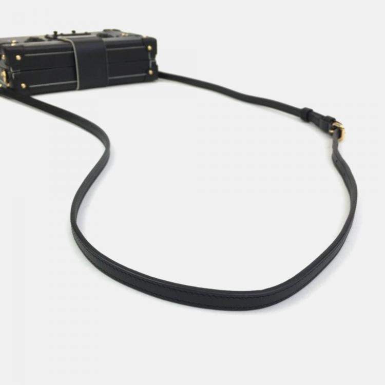 Pre Owned Louis Vuitton Petite Malle Black Monogram Canvas Clutch Bag