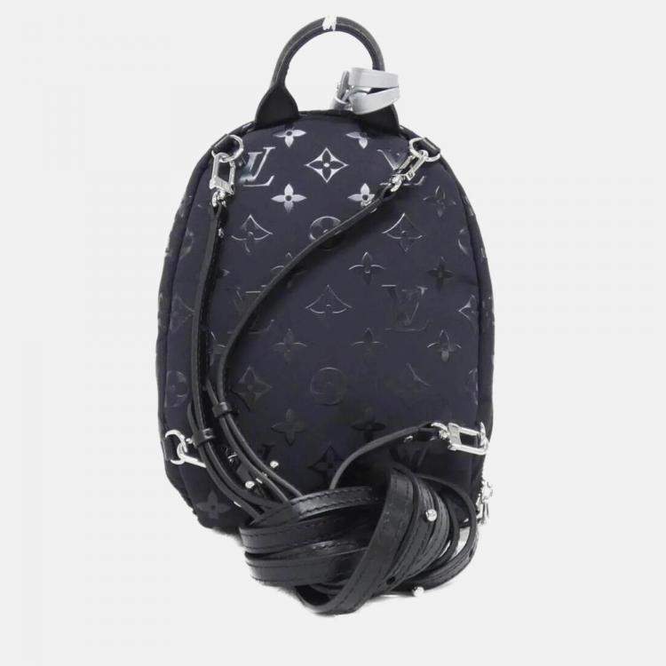 Pre Owned Louis Vuitton Palm Springs Mini Snow Monogram Nylon Backpack Bag