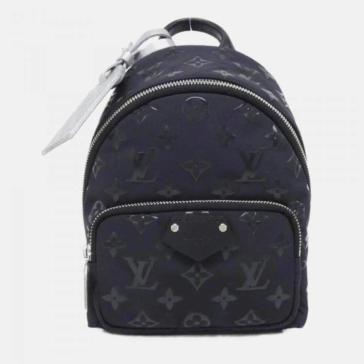 Pre Owned Louis Vuitton Palm Springs Mini Snow Monogram Nylon Backpack Bag