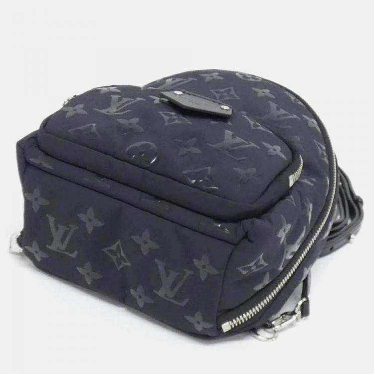 Pre Owned Louis Vuitton Palm Springs Mini Snow Monogram Nylon Backpack Bag
