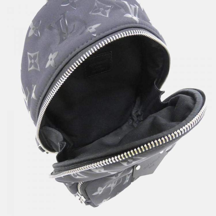 Pre Owned Louis Vuitton Palm Springs Mini Snow Monogram Nylon Backpack Bag
