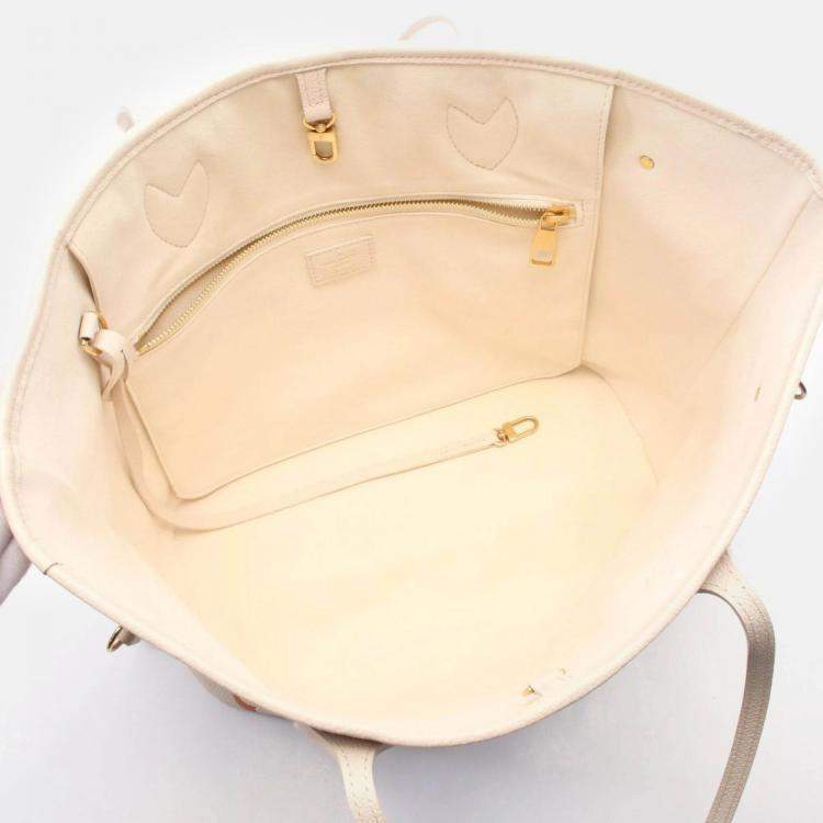 Pre Owned Louis Vuitton Neverfull MM Bicolour Monogram Empreinte Leather Shoulder Bag