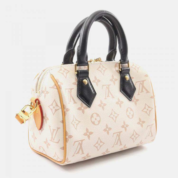 Pre Owned Louis Vuitton Speedy Bandouliere 20 Tricolour Monogram Coated Canvas Leather Handbag