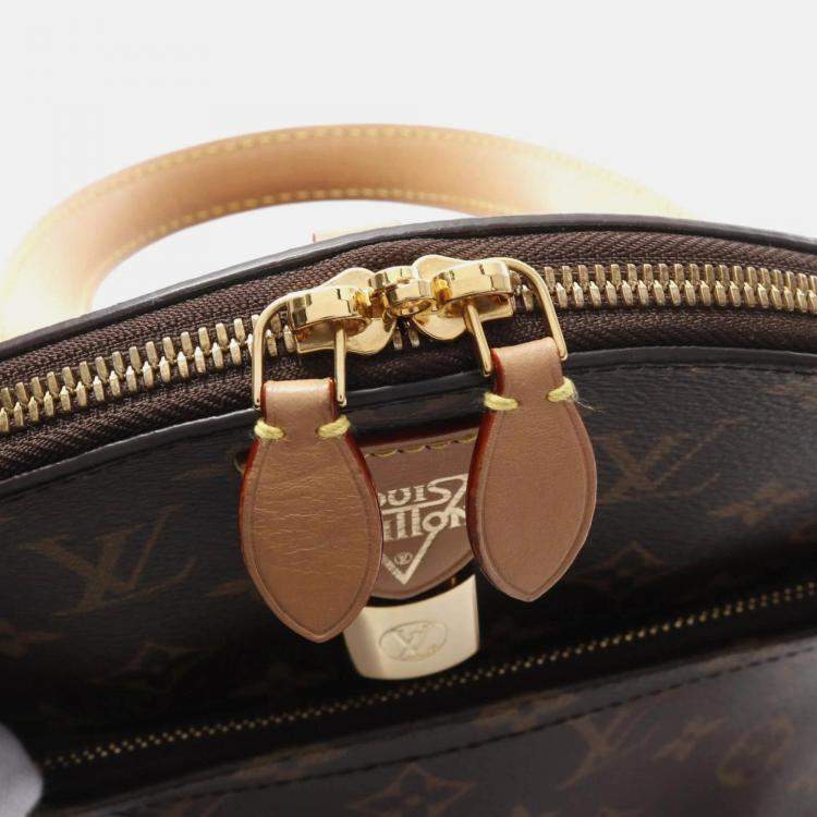 Pre Owned Louis Vuitton Moon Monogram Coated Canvas Leather Backpack Bag
