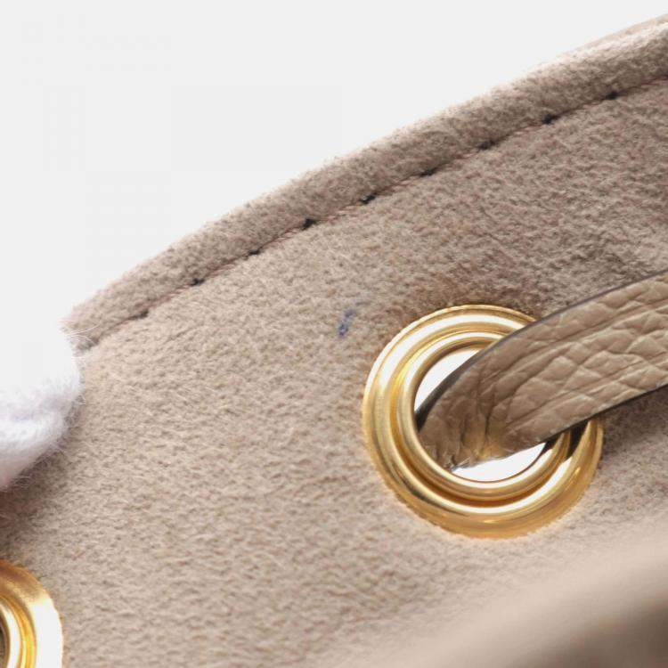 Pre Owned Louis Vuitton Nano Noe Tourterelle Crème Bicolor Monogram Empreinte Leather Handbag