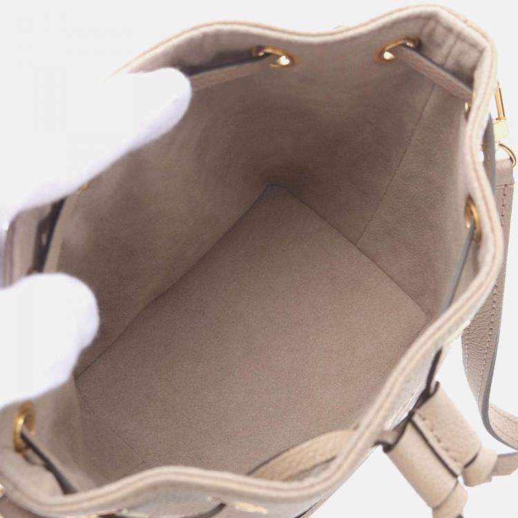 Pre Owned Louis Vuitton Nano Noe Tourterelle Crème Bicolor Monogram Empreinte Leather Handbag