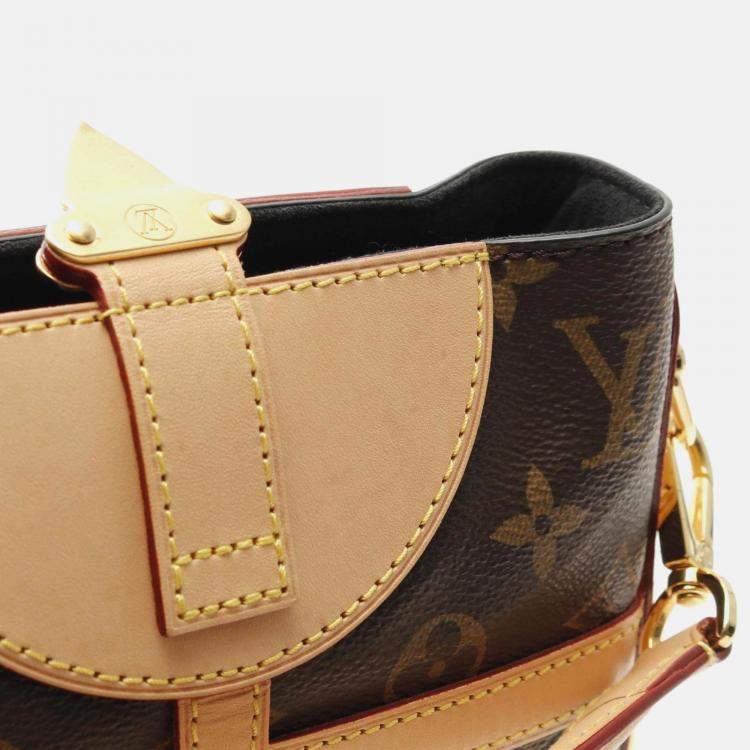 Pre Owned Louis Vuitton Duffle Brown Monogram Coated Canvas Leather Handbag