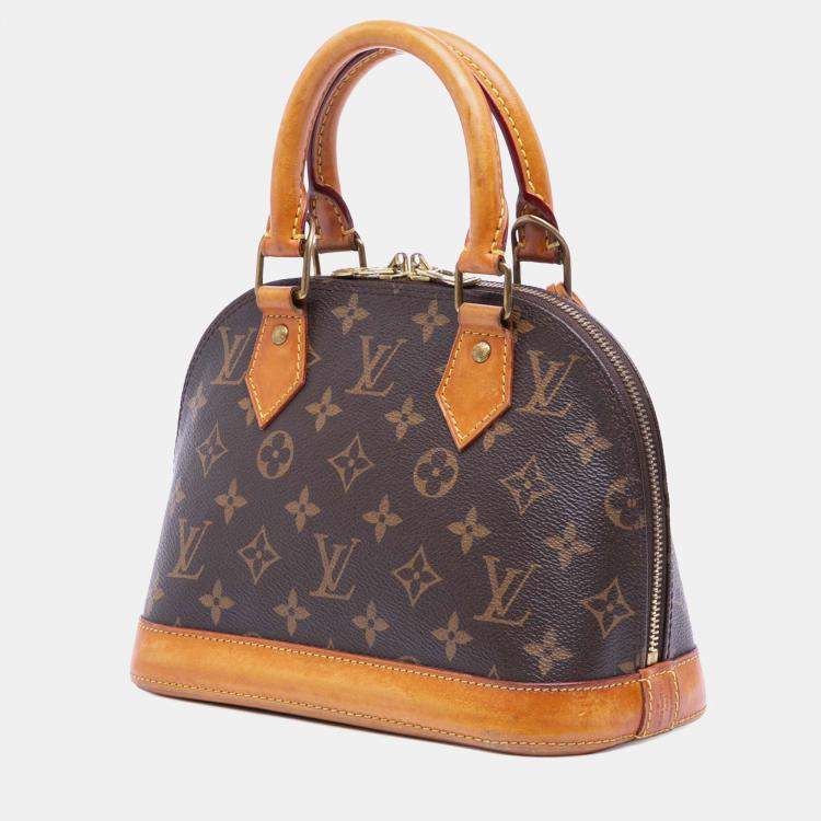 Pre Owned Louis Vuitton Brown Monogram Alma BB Bag