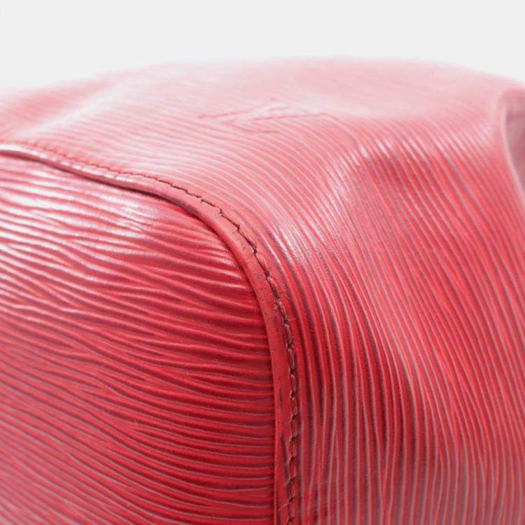 Pre Owned Louis Vuitton Petit Noe Red Epi Leather Shoulder Bag