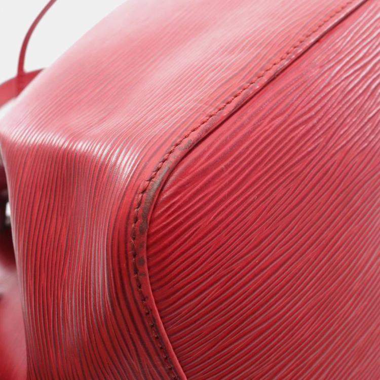 Pre Owned Louis Vuitton Petit Noe Red Epi Leather Shoulder Bag