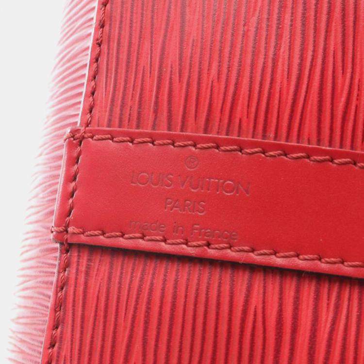 Pre Owned Louis Vuitton Petit Noe Red Epi Leather Shoulder Bag