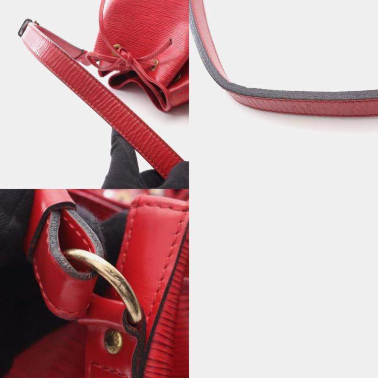Pre Owned Louis Vuitton Petit Noe Red Epi Leather Shoulder Bag