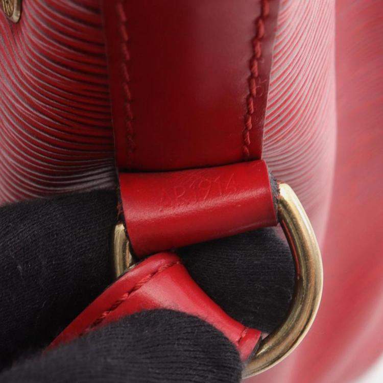 Pre Owned Louis Vuitton Petit Noe Red Epi Leather Shoulder Bag