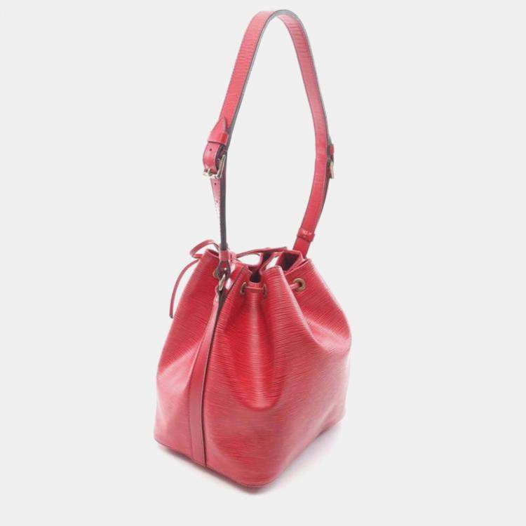 Pre Owned Louis Vuitton Petit Noe Red Epi Leather Shoulder Bag