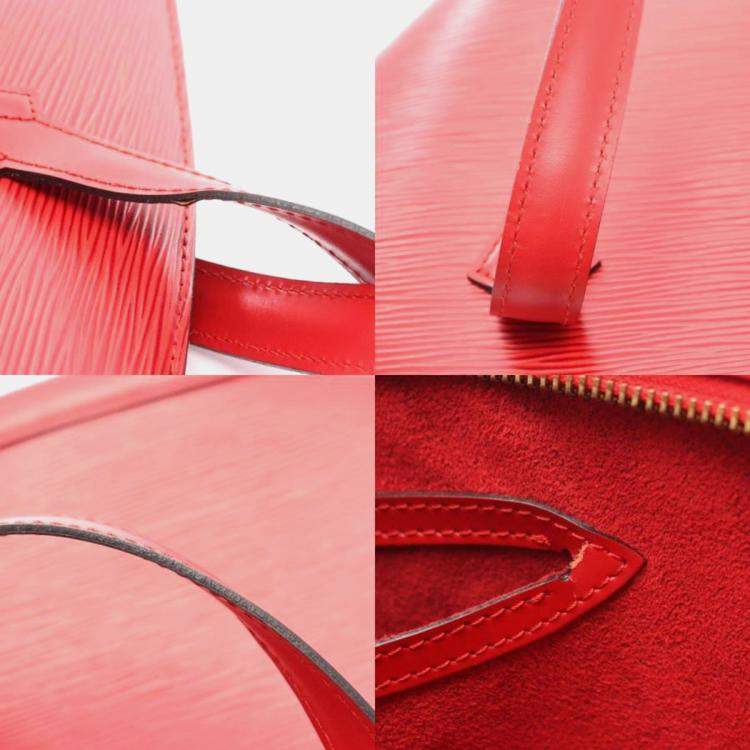 Pre Owned Louis Vuitton Saint Jacques Castilian Red Epi Leather Shoulder Bag