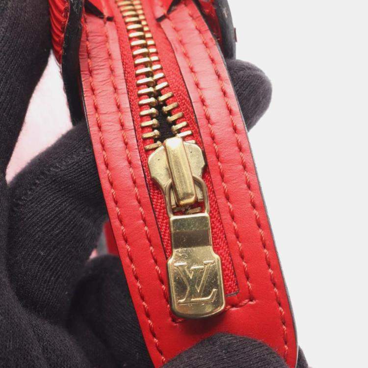 Pre Owned Louis Vuitton Saint Jacques Castilian Red Epi Leather Shoulder Bag
