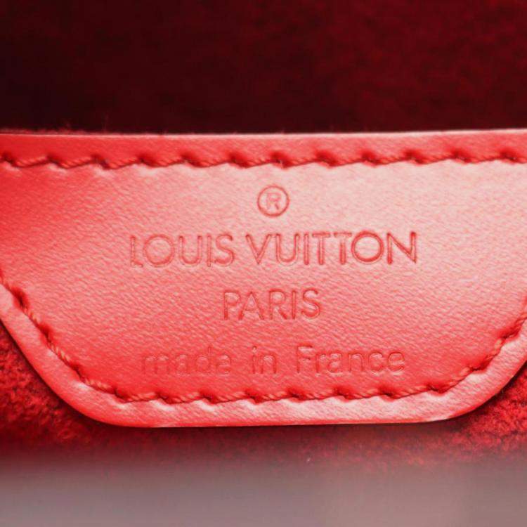 Pre Owned Louis Vuitton Saint Jacques Castilian Red Epi Leather Shoulder Bag