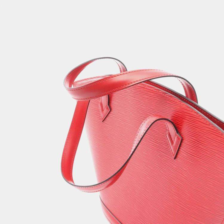 Pre Owned Louis Vuitton Saint Jacques Castilian Red Epi Leather Shoulder Bag