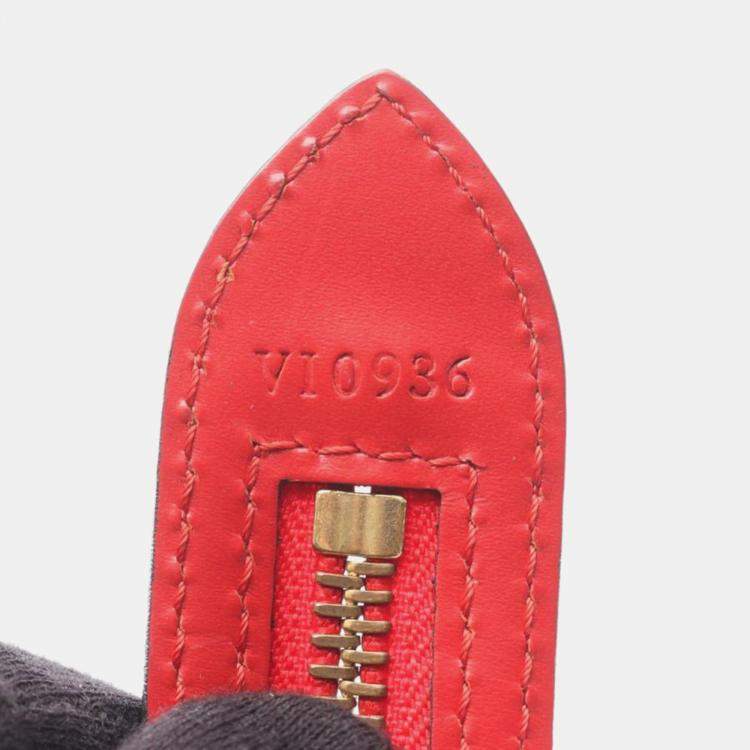 Pre Owned Louis Vuitton Saint Jacques Castilian Red Epi Leather Shoulder Bag