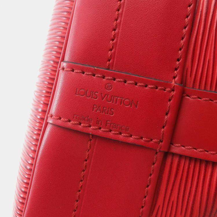 Pre Owned Louis Vuitton Noe Castilian Red Epi Leather Shoulder Bag