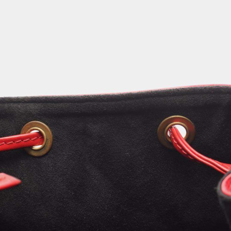 Pre Owned Louis Vuitton Petit Noe Castilian Red Epi Leather Shoulder Bag
