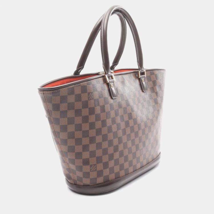 Pre Owned Louis Vuitton Manosque GM Damier Ebene Canvas Tote Bag