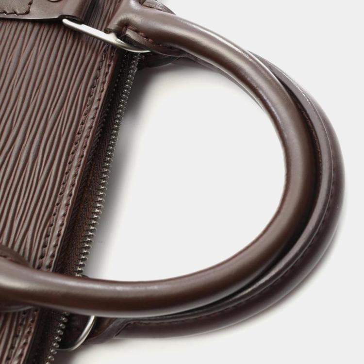 Pre Owned Louis Vuitton Alma PM Brown Epi Leather Top Handle Bag