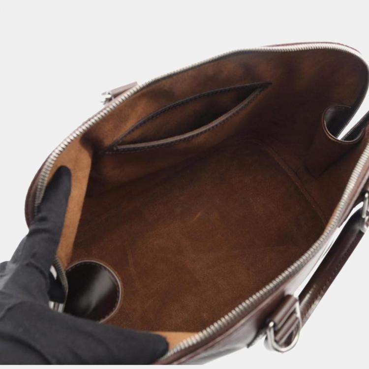 Pre Owned Louis Vuitton Alma PM Brown Epi Leather Top Handle Bag
