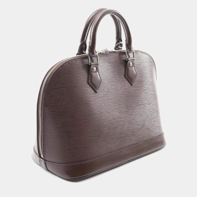 Pre Owned Louis Vuitton Alma PM Brown Epi Leather Top Handle Bag