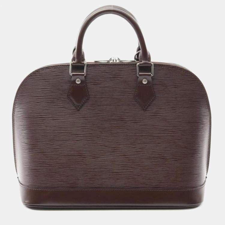 Pre Owned Louis Vuitton Alma PM Brown Epi Leather Top Handle Bag