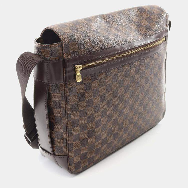 Pre Owned Louis Vuitton Bastille Brown Damier Ebene Canvas and Leather Crossbody Bag
