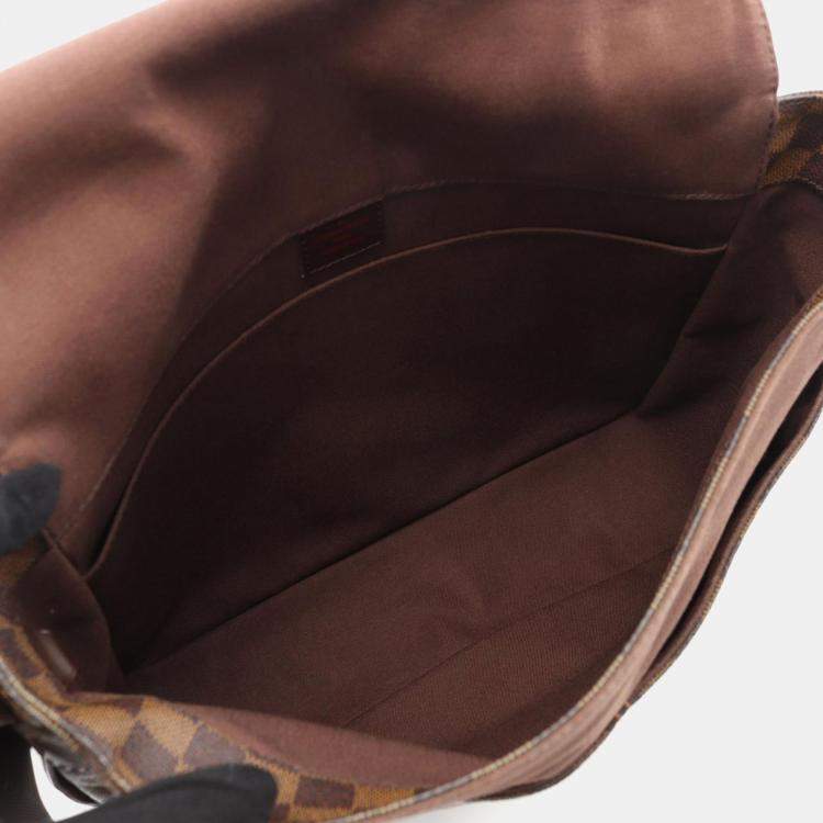 Pre Owned Louis Vuitton Bastille Brown Damier Ebene Canvas and Leather Crossbody Bag