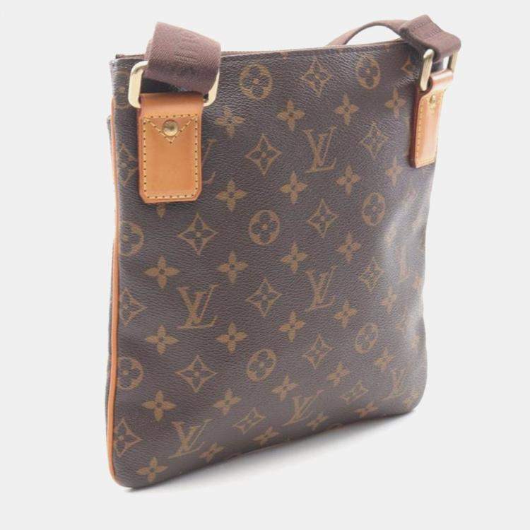 Pre Owned Louis Vuitton Pochette Valmy Brown Monogram Canvas Crossbody Bag