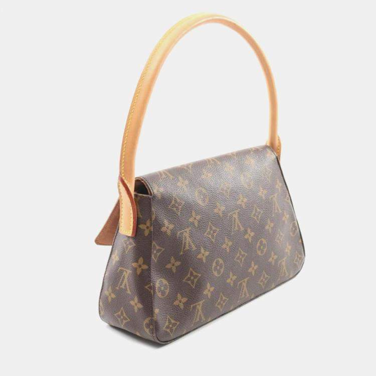 Pre Owned Louis Vuitton Looping Mini Brown Monogram Canvas Shoulder Bag