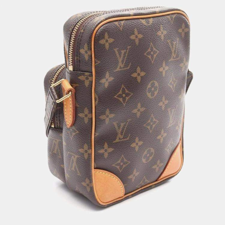 Pre Owned Louis Vuitton Amazon Brown Monogram Canvas Crossbody Bag
