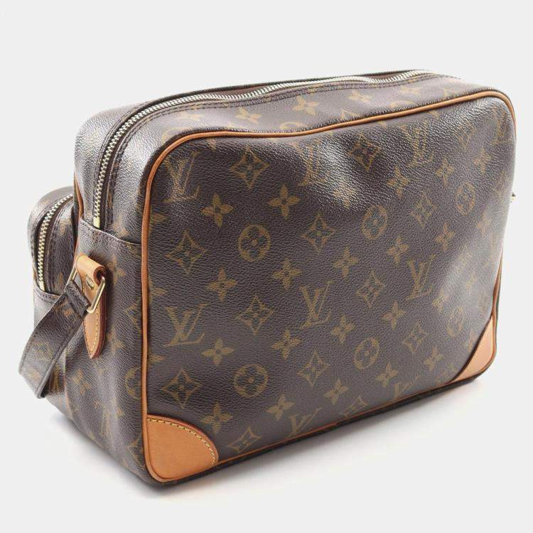 Pre Owned Louis Vuitton Nile Brown Monogram Canvas Shoulder Bag