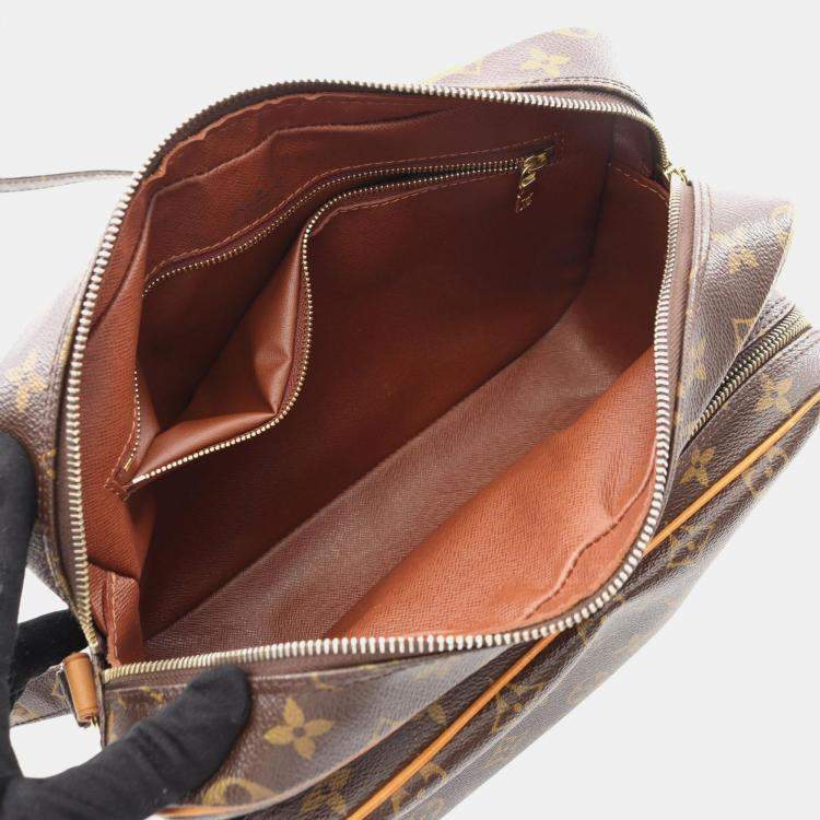 Pre Owned Louis Vuitton Nile Brown Monogram Canvas Shoulder Bag