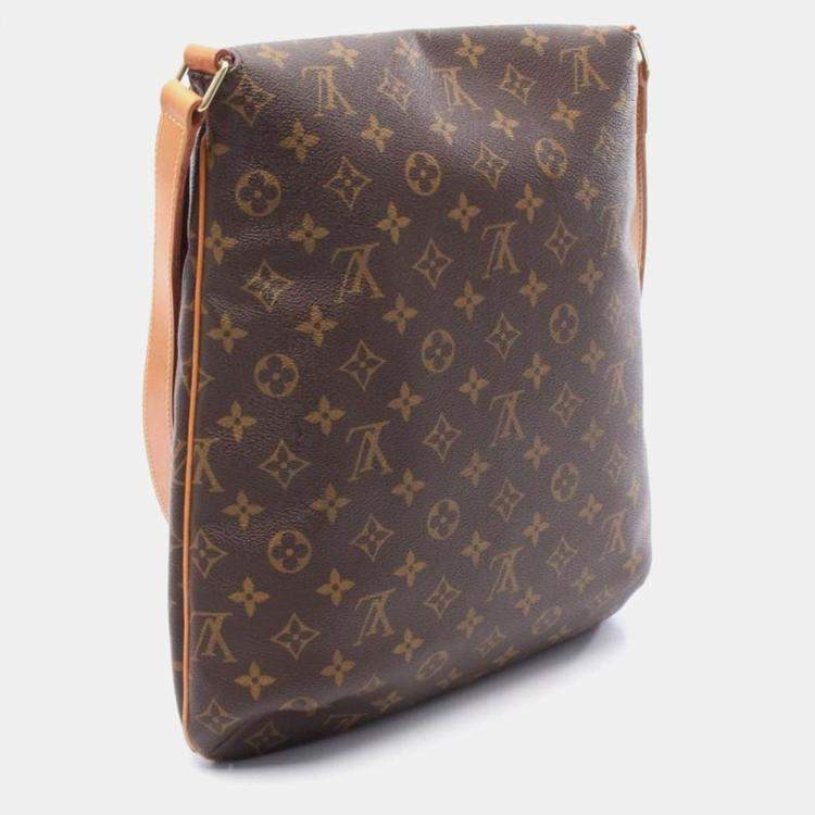 Pre Owned Louis Vuitton Musette Brown Monogram Canvas Shoulder Bag